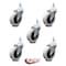 Service Caster 3 Inch Thermoplastic Rubber Wheel 5/16 Inch Threaded Stem Caster SCC, 5PK SCC-TS05S310-TPRS-5161815-5 - alternate 2